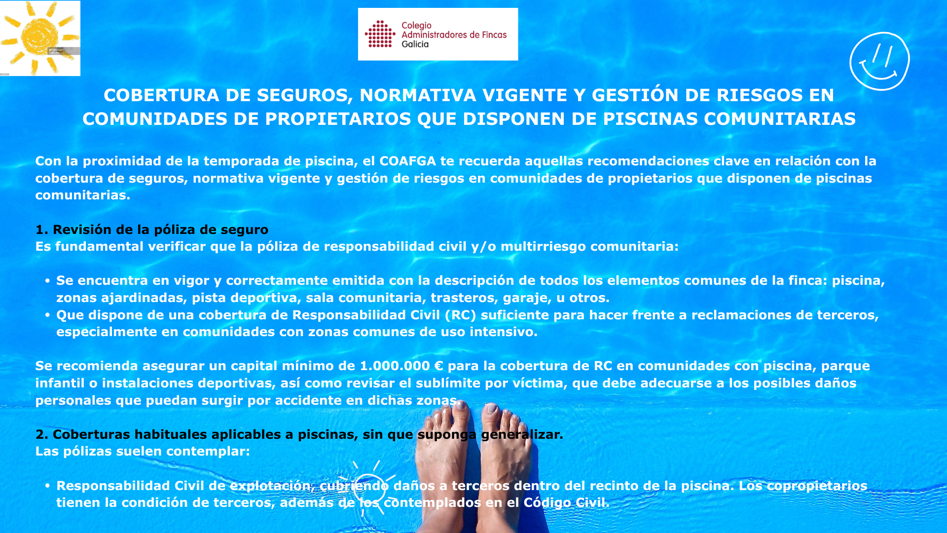 PISCINAS COMUNITARIAS. Recomendaciones